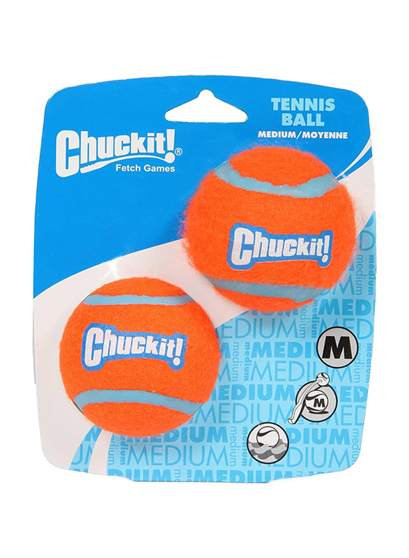 

Chuckit! Tennis Ball Dog Toys, 2 x Medium, Orange