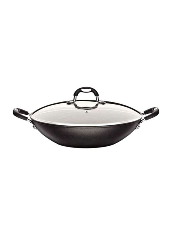 

Tramontina 32cm Wok Pot with Lid, Silver/Black