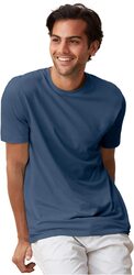 The Souled Store Supima Half Sleeve Solid Cotton T-Shirt for Men, Large, Blue