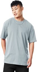 The Souled Store Pearl Solid Oversized T-Shirt for Men, Double Extra Large, Grey
