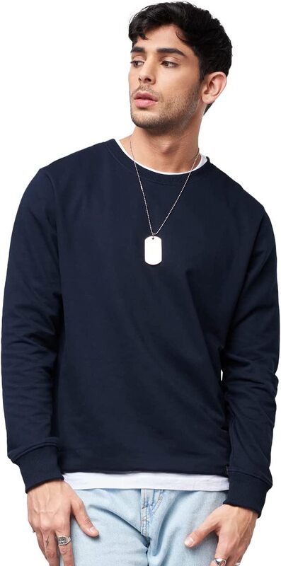 

The Souled Store TSS Originals Solid Sweatshirt for Men, Small, Dark Blue