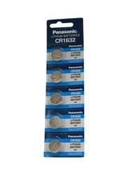 Panasonic Lithium Coin Battery Set, 5 Pieces, Silver