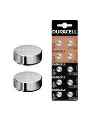 Duracell AG13 1.5V Alkaline Batteries, LR44 (A76), 10 Piece, Silver