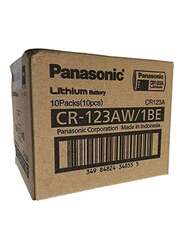 Panasonic Photo Power Lithium 3V Batteries, CR123A, 10 Pieces, White