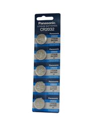 Panasonic Lithium Battery Set, 5 Pieces, CR2032, Silver
