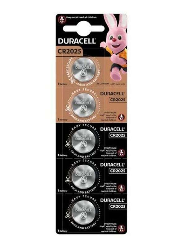 

Duracell Lithium 3V Batteries, CR2025, 5 Pieces, Silver