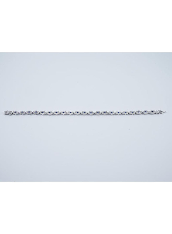 

Vibez Jewelz 925 Sterling Silver Arm Bracelet with Hand of Fathima and Good Luck Eye for Women