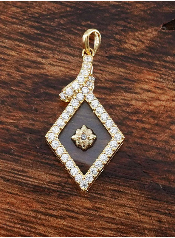 

Vibez Jewelz 925 Sterling Silver Gold Plated Pendant with Zirconia