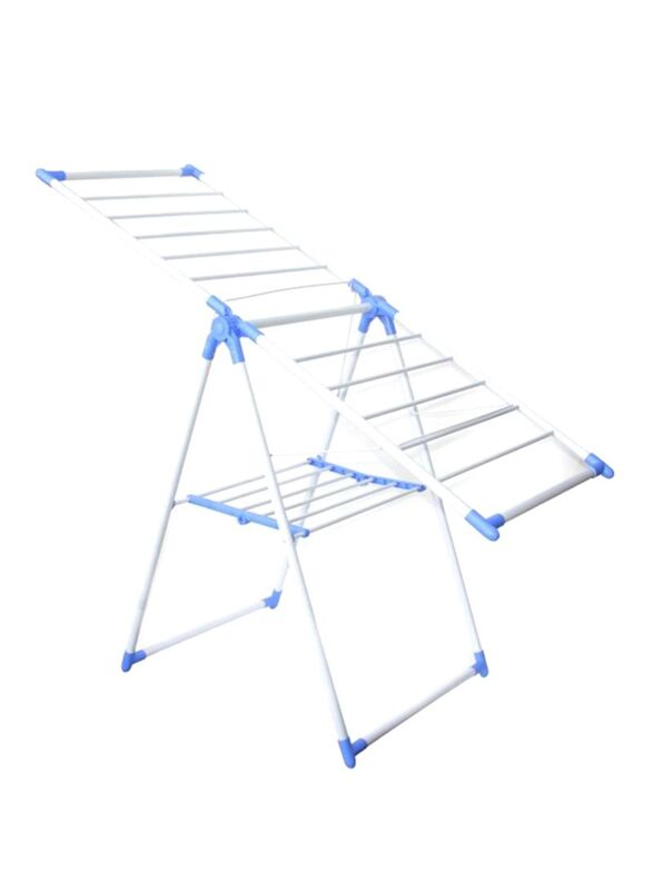 

In-House Foldable Indoor Cloth Drying Rack, 106 x 61cm, White/Blue