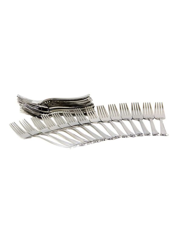 

Rosymoment 30-Piece Plastic Fork Set, Silver