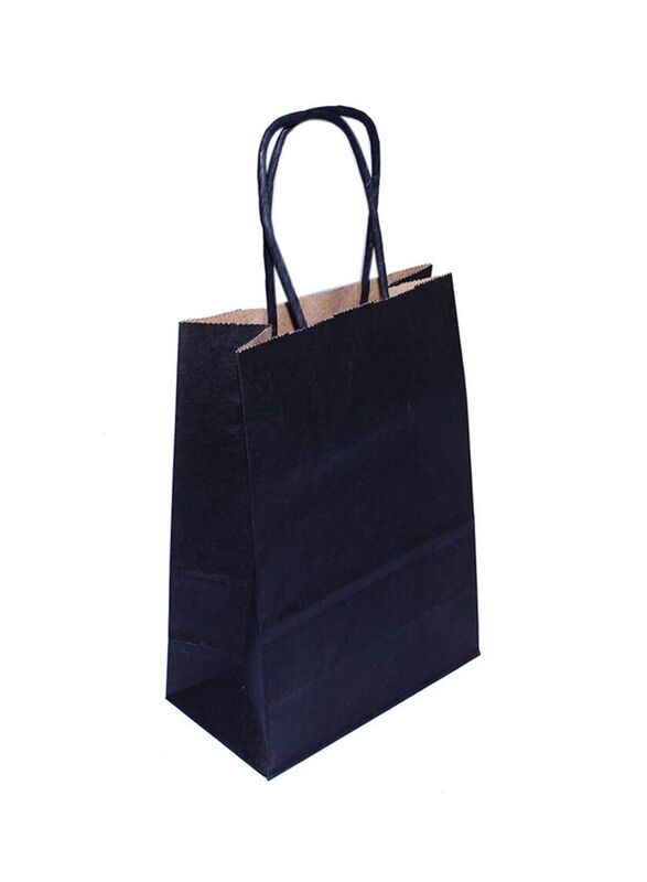 

Rosymoment Paper Shopping Bags, 12 Pieces, Black