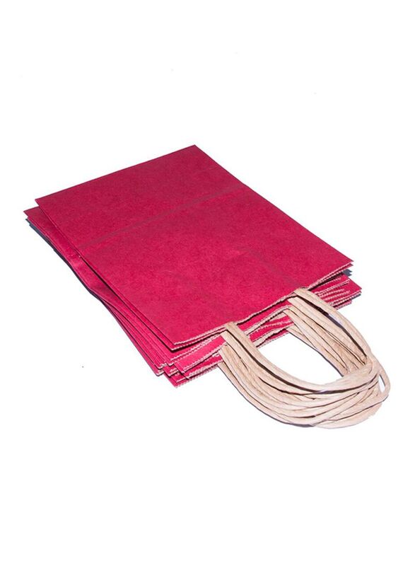 

Rosymoment Paper Shopping Bags, 12 Pieces, Maroon