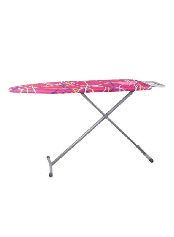 

In-House Folding Iron Board, 48 x 15-inch, Pink/Grey/White