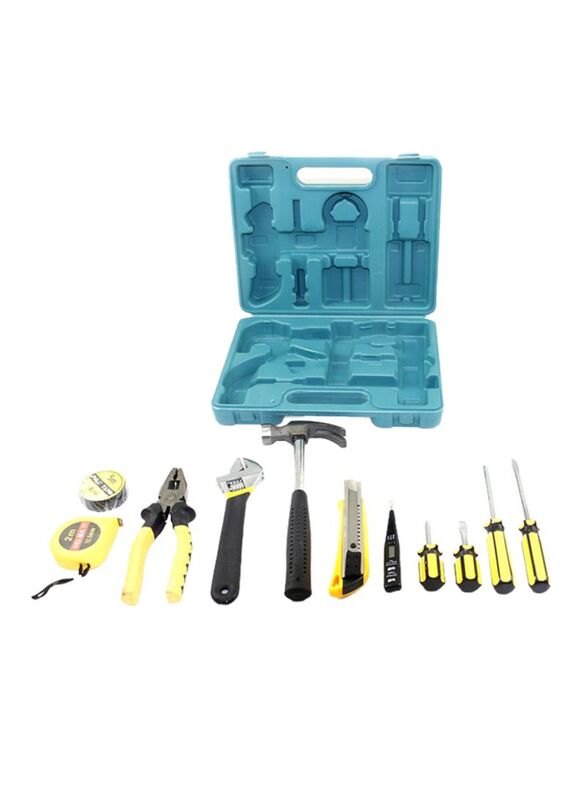 

Generic 11-Piece Tool Set With Carry Case, Green/Black/Yellow