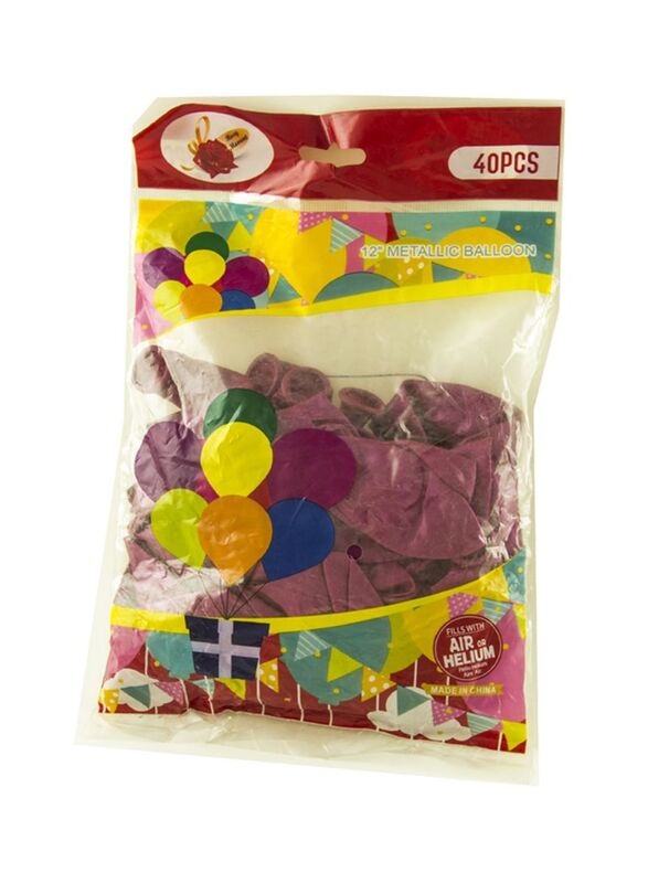 

Rosymoment Metallic Balloon Set, 40 Pieces, 12inch, Maroon