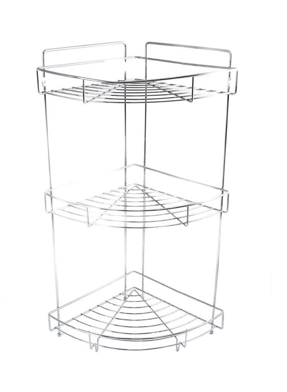 

In-House Storage Shower Rack Organizer, Silver