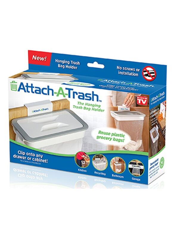 

Yupfun Attach-A-Trash The Hanging Trash Bag Holder, White