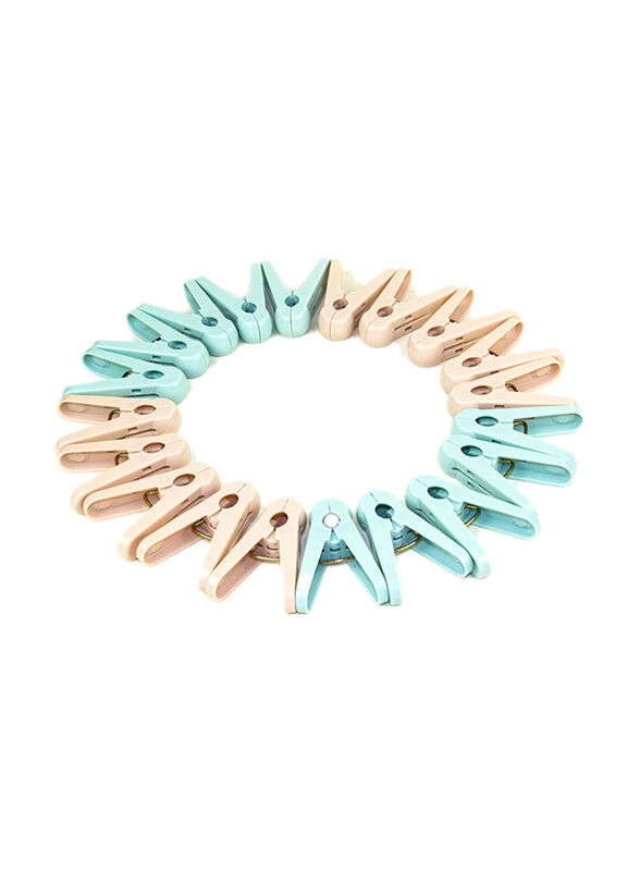 

In-House Premium Quality Plastic Cloth Clips, 5x20x4cm, 20-Piece, Blue/Brown