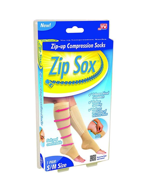 

Zip Sox Zip-up Compression Socks, Brown