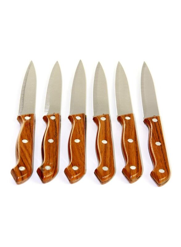 

Generic 6-Piece Kitchen Knife Set, Brown