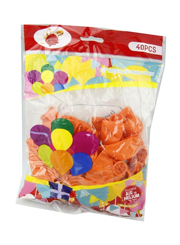 

Rosymoment 12-Inch Inflatable Balloon Set, 40 Piece, Orange, Ages 3+