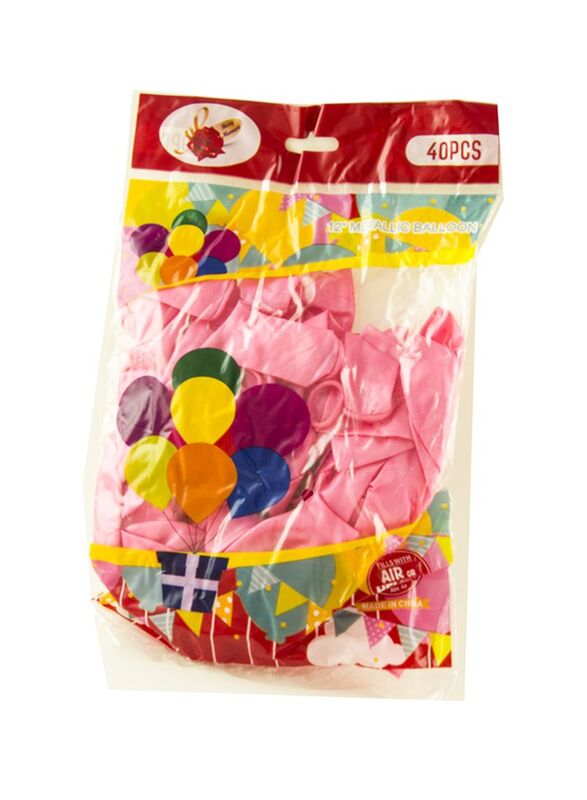 

Rosymoment Balloons Set, 40 Pieces, 12inch, Ages 3+, Pink