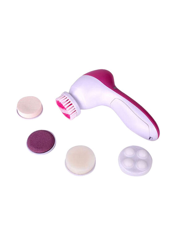 

Generic 5-in-1 Beauty Care Massager Set for Facial, 6-Piece, Red/White