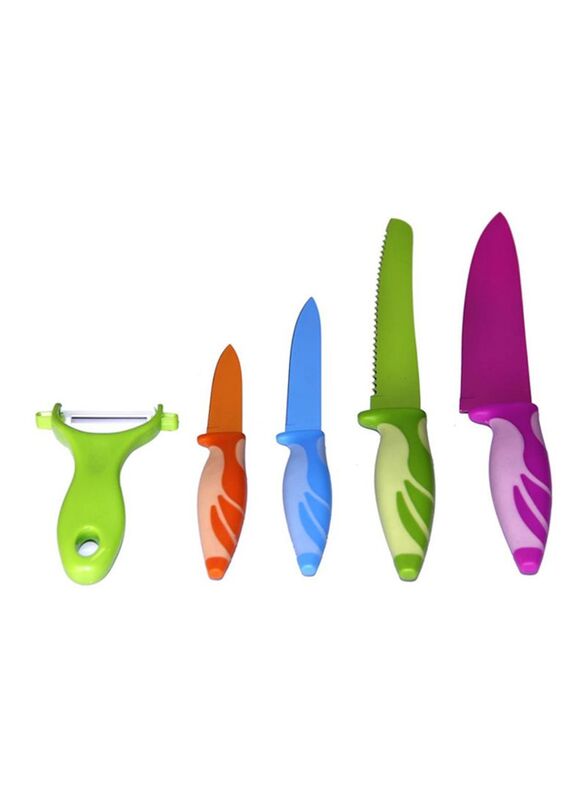 

Generic 5-Piece Non Stick Kitchen Knife Set, KN-9307, Multicolour