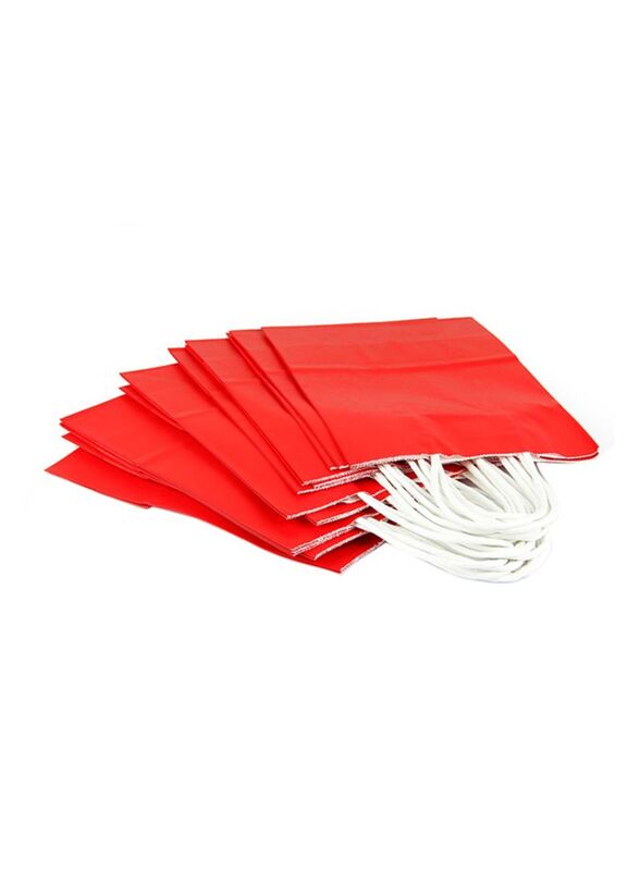 

Rosymoment Paper Shopping Bag, 12 Piece, Red