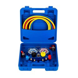 RHINOMOTIVE - 4 WAY REFRIGERANT MANIFOLD GAUGE KIT