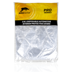 RHINOMOTIVE - 5 In 1 Disposable Automotive interior protective covers 50 Pcs Clear