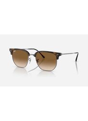 Ray-Ban Full-Rim Clubmaster Polished Havana Sunglasses Unisex, Brown Gradient Lens, RB4416 710/51, 51/20/145