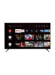JVC 55-Inch 4K Ultra HD Edgeless Smart QLED Android TV with Dolby Audio and OK Google Voice Control Remote, LT-55NQ6115, Black