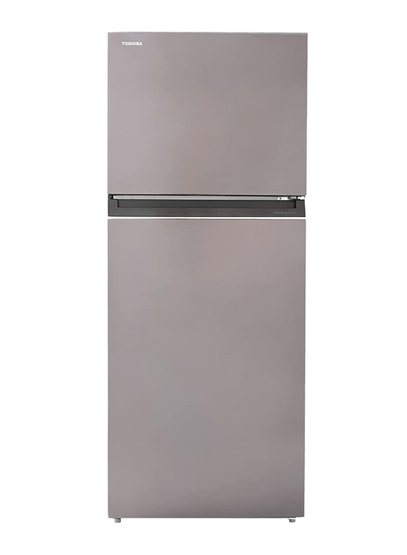 

Toshiba 411L Double Door Fridge, GRRT559WE, Satin Grey