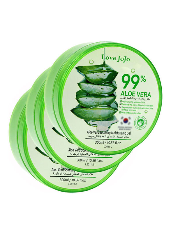 

Love JoJo 99% Aloe Vera Soothing Moisturizing Gel, 900ml, 3 Pieces