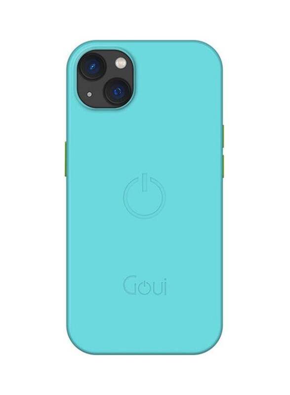 

Unspecified Goui Apple iPhone 14 Max Magnetic Protective Rubber Mobile Phone Back Case Cover, Cyan Blue