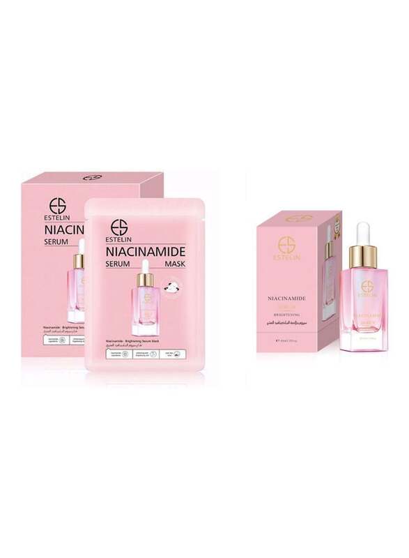 

Estelin Niacinamide Brightening Serum and Mask, 25 + 40ml, 2 Pieces