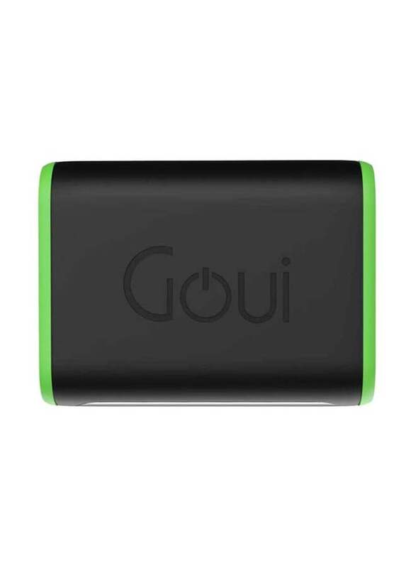 

Goui 10000 mAh Bolt+D Portable Power Bank, Black/Green