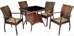 Galaxy Design AE Outdoor 5 Piece Dining Set, Brown