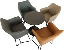 Yulan Home Kitchen 1 Table and 4 Chairs Set, Multicolour