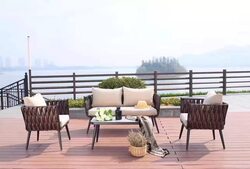 4 Seater Sofa Set, Brown