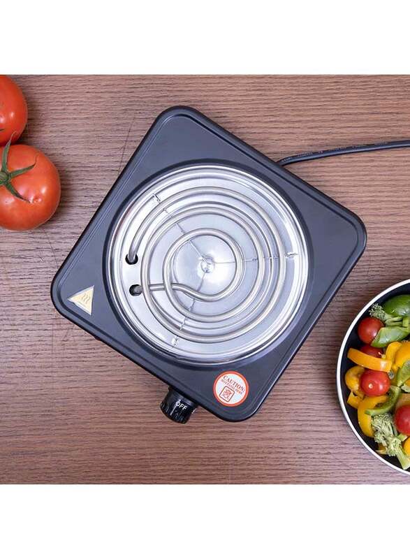 

Olsenmark Single Burner Electric Hot Plate, 1000W, OMHP2278, Black/Silver