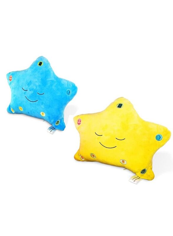 

Equantu Star Soft Pillow, 2 Pieces, Blue/Yellow