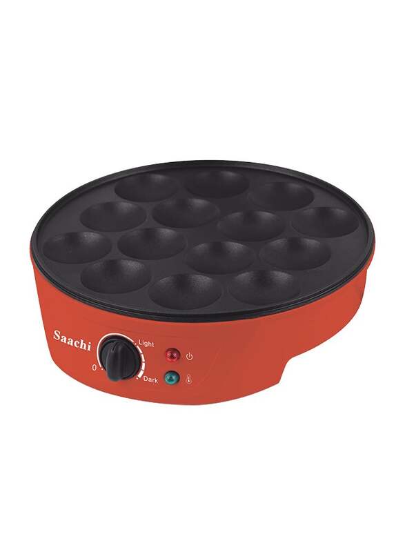 

Saachi 14 Pits Mini Pancake Maker, 750W, NL-PM-1567-RD, Red