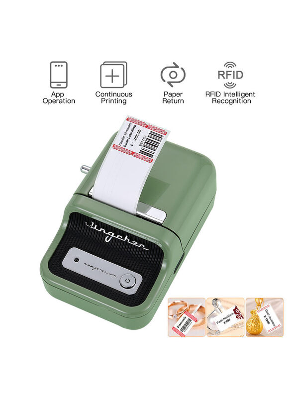 

Generic Wireless Thermal Label Printer, Green