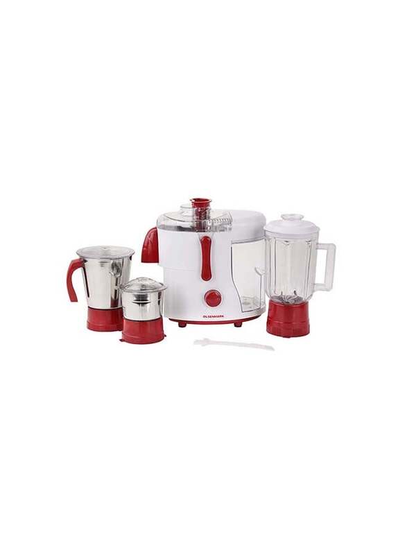 

Olsenmark 1.5L 4-in-1 Blender with Double Lock System, 750W, OMSB2488, White/Red, Multicolour
