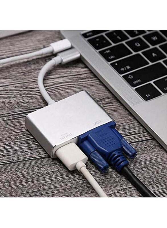 

Generic 3.1 USB-C to HDMI 4K VGA Video Converter Adaptor, Silver