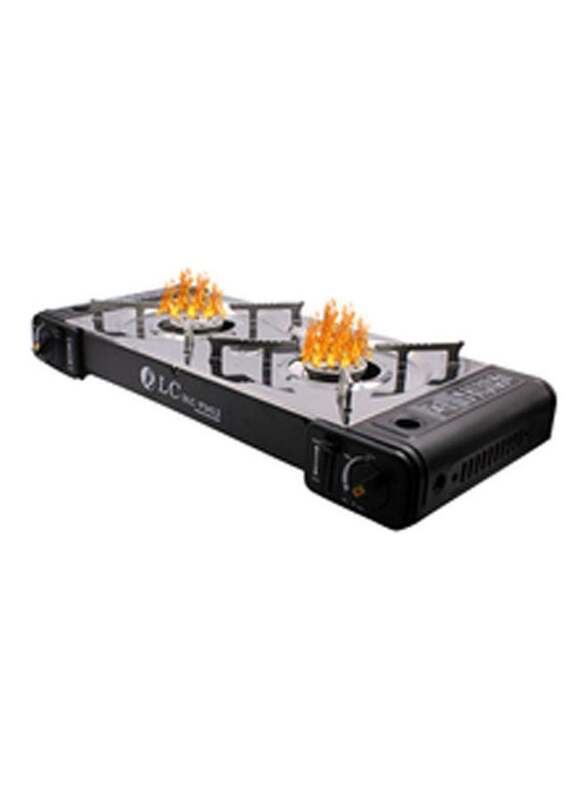 

DLC Double Burner Portable Gas Stove, Black