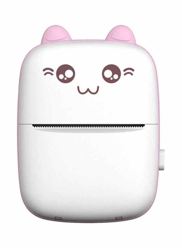 

Generic Portable Mini Pocket Printer BT Thermal Printer, White/Pink