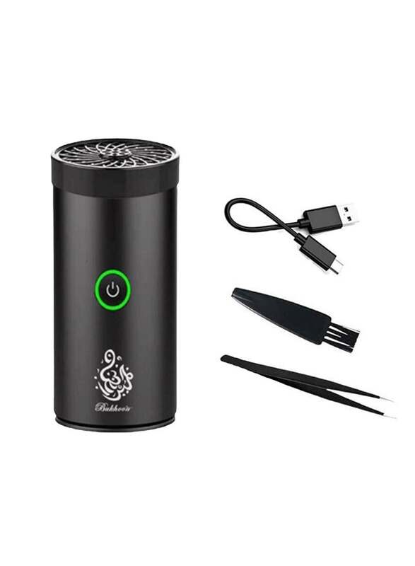 

Bukhoor USB Type-C Power Rechargeable Incense Burner, Black